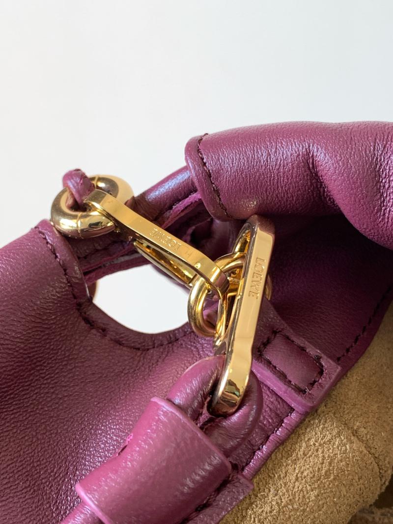 Loewe Medium Flamenco Purse Burgundy L9057