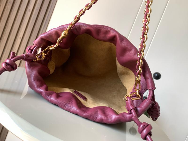 Loewe Medium Flamenco Purse Burgundy L9057