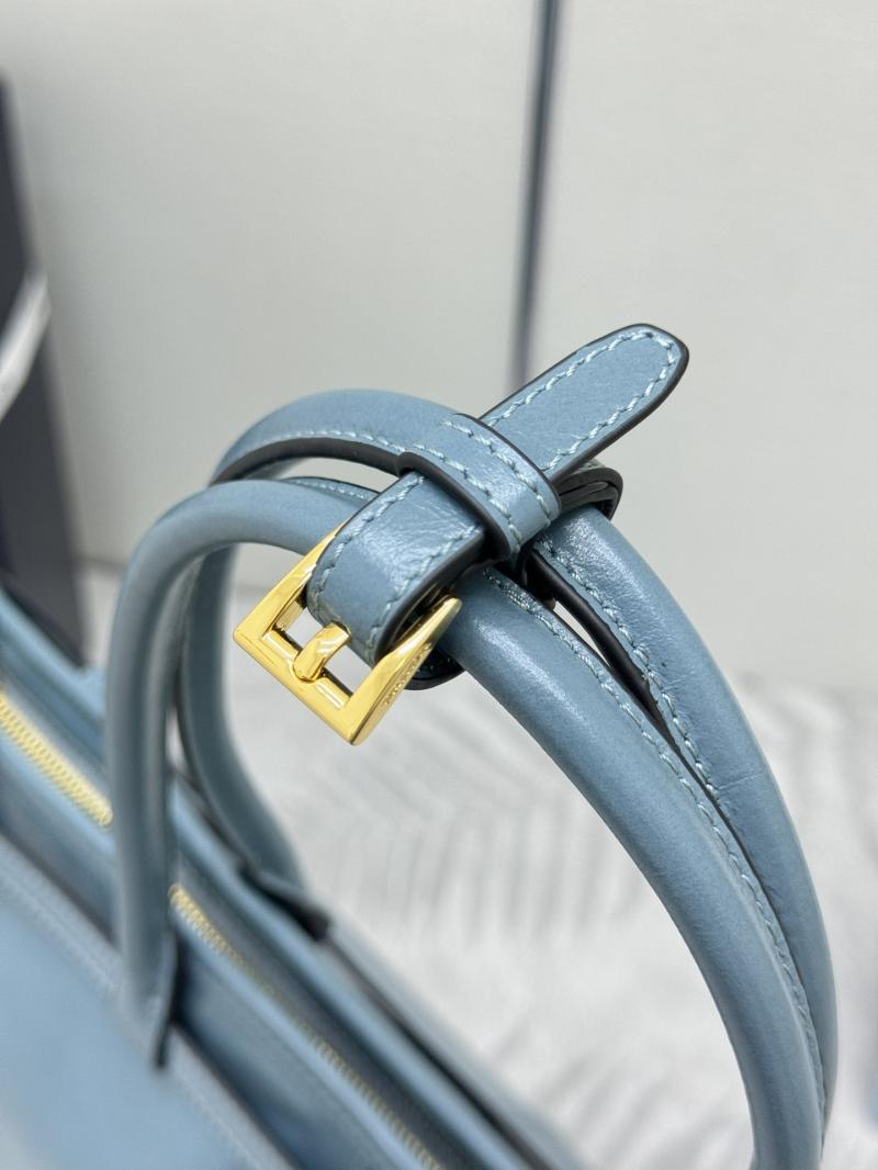 Prada Bonnie extra-large leather handbag Blue 1BA439
