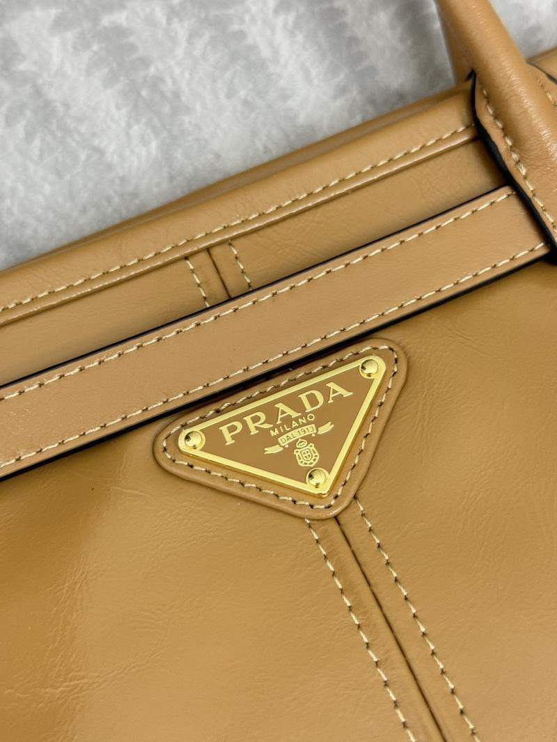 Prada Bonnie extra-large leather handbag Brown 1BA439