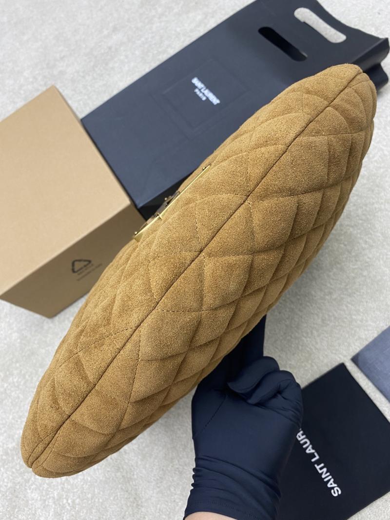 Saint Laurent Suede Icare Hobo Bag Brown 858160