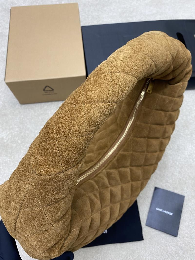 Saint Laurent Suede Icare Hobo Bag Brown 858160