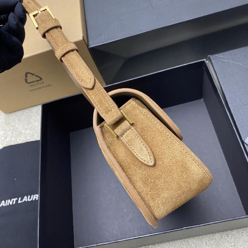 Saint Laurent Suede Solferino Mini Bag Brown 843524