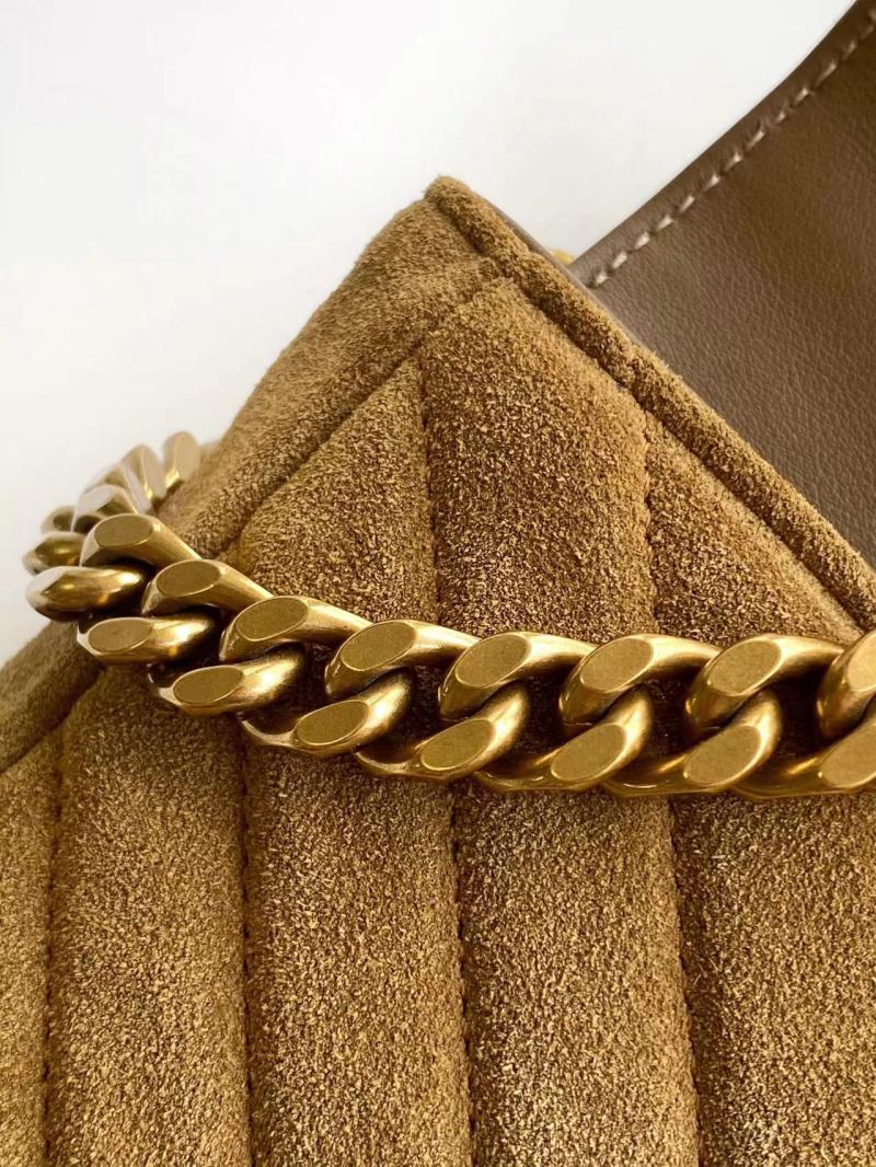YSL Suede College Mini Chain Bag Leaf 779430
