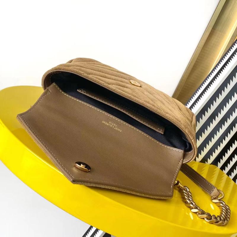 YSL Suede College Mini Chain Bag Leaf 779430