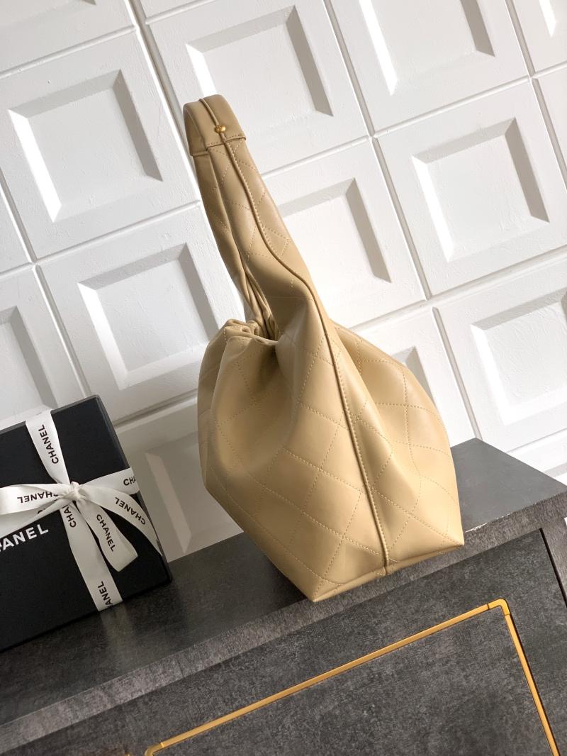 Chanel Calfskin Large Hobo Bag Beige AS5967