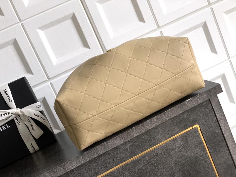 Chanel Calfskin Large Hobo Bag Beige AS5967