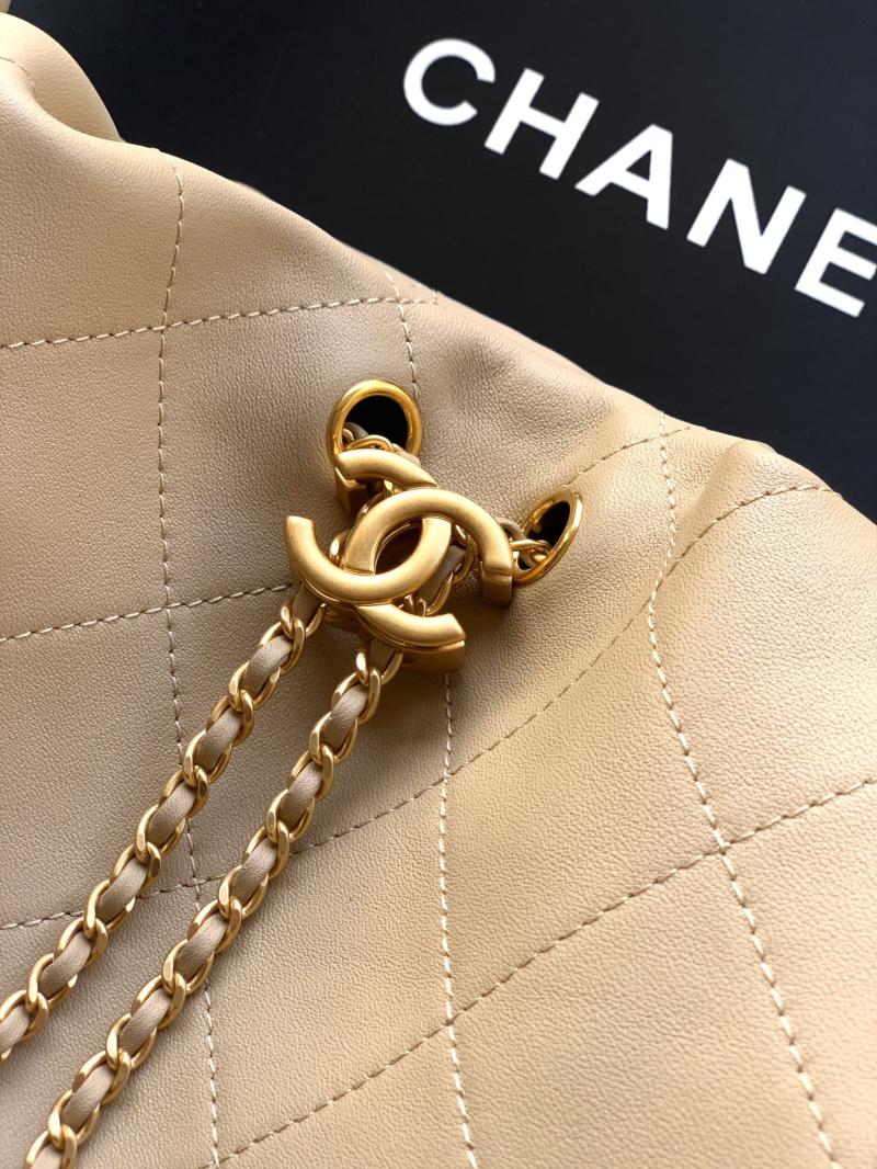 Chanel Calfskin Large Hobo Bag Beige AS5967
