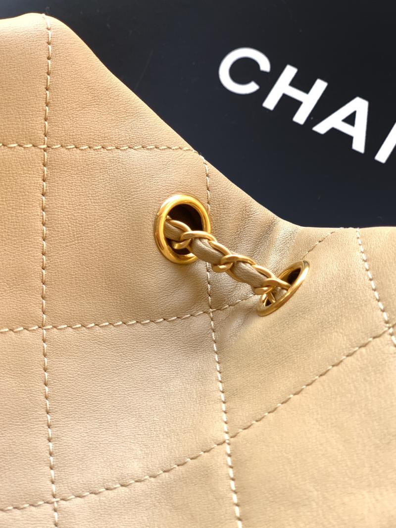 Chanel Calfskin Large Hobo Bag Beige AS5967