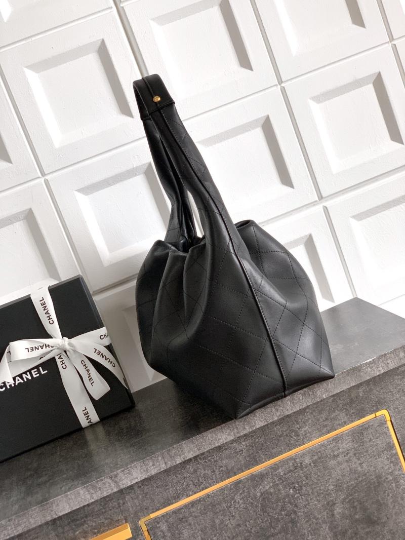 Chanel Calfskin Large Hobo Bag Black AS5967