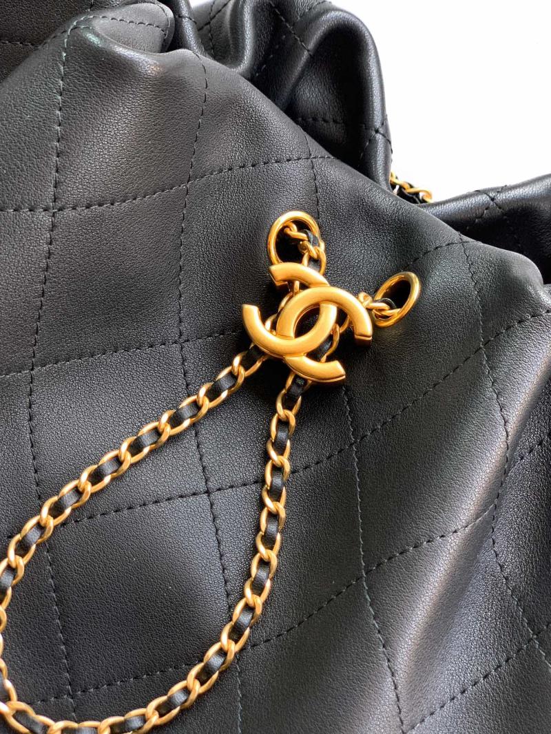 Chanel Calfskin Large Hobo Bag Black AS5967