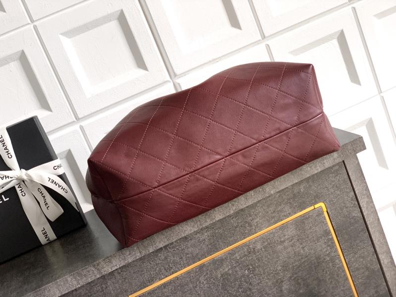 Chanel Calfskin Large Hobo Bag Burgundy AS5967