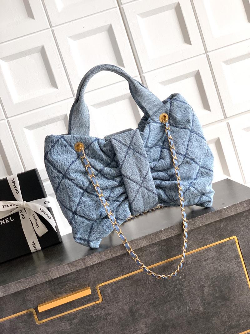 Chanel Denim Bow bag Blue AS5851