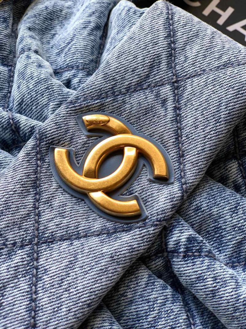 Chanel Denim Bow bag Blue AS5851