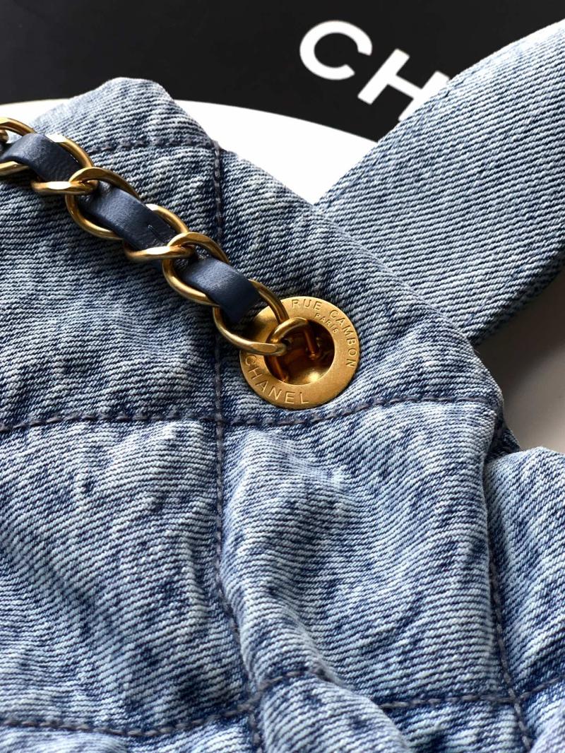 Chanel Denim Bow bag Blue AS5851