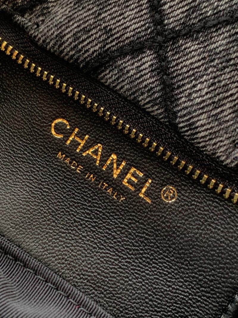 Chanel Denim Mini Bow Bag Black AS5849