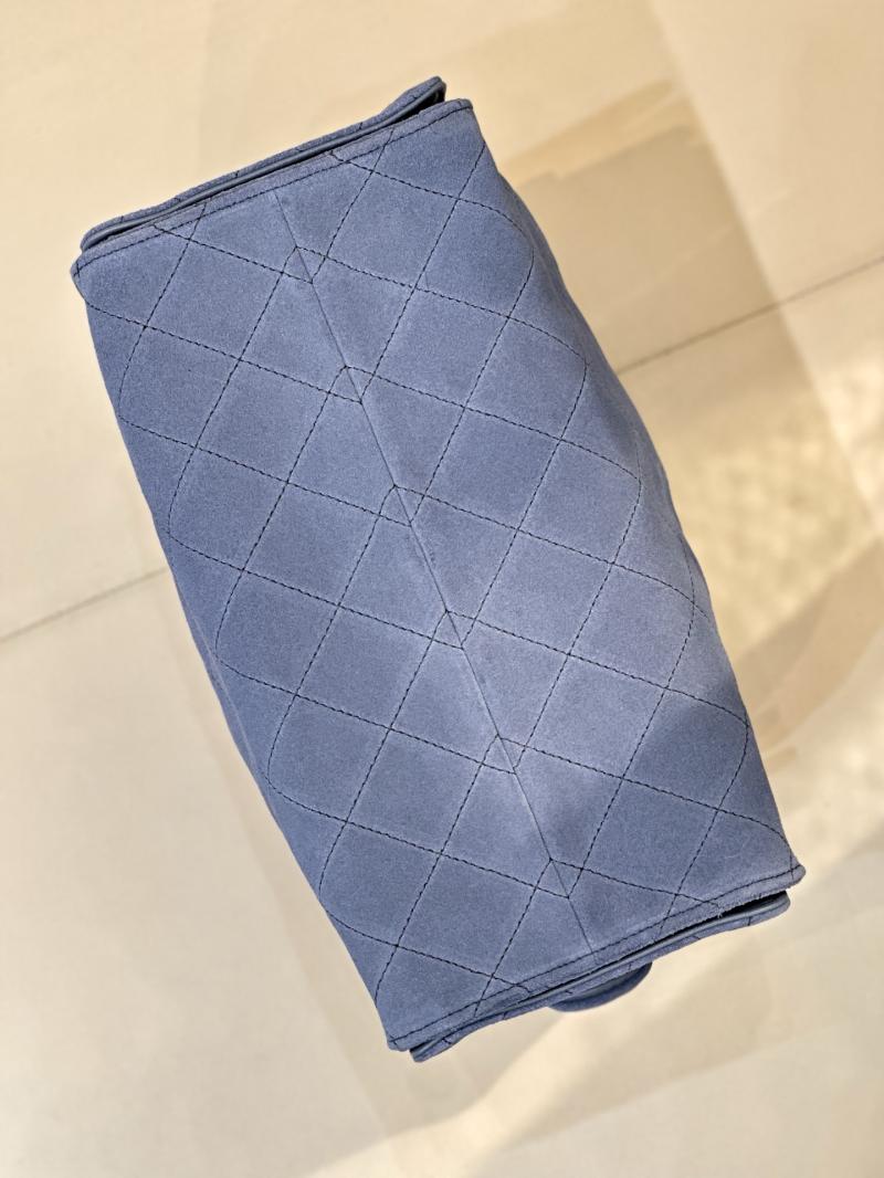 Chanel Suede 25 Small Handbag Blue AS5293