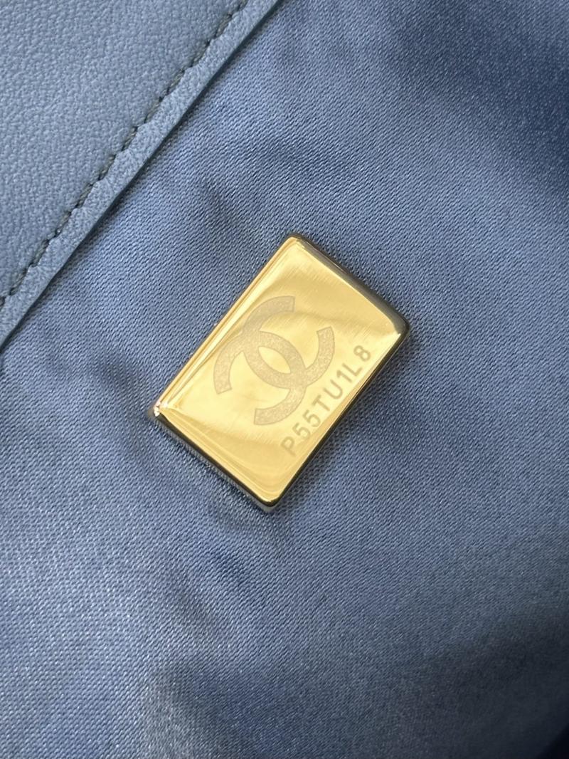 Chanel Suede 25 Small Handbag Blue AS5293