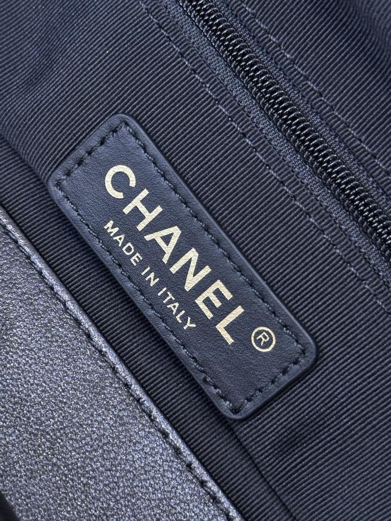 Chanel Suede Shopping Bag Grey AS5657