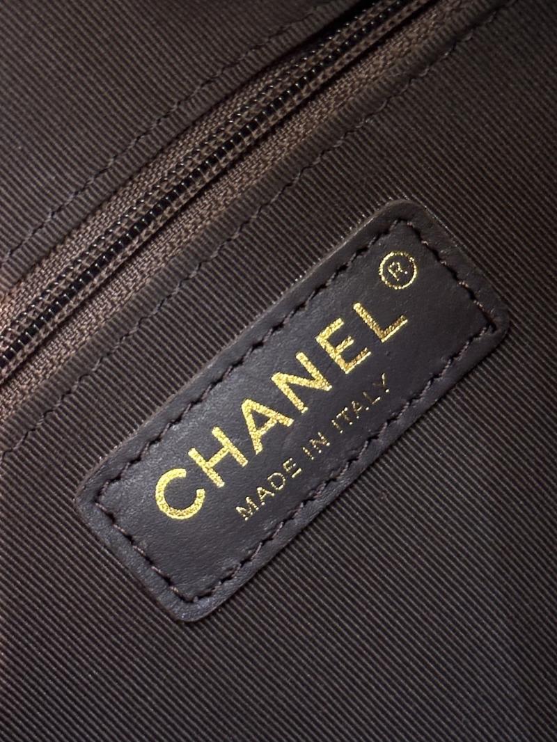 Chanel Suede Small Bowling Bag Coffee AS5792