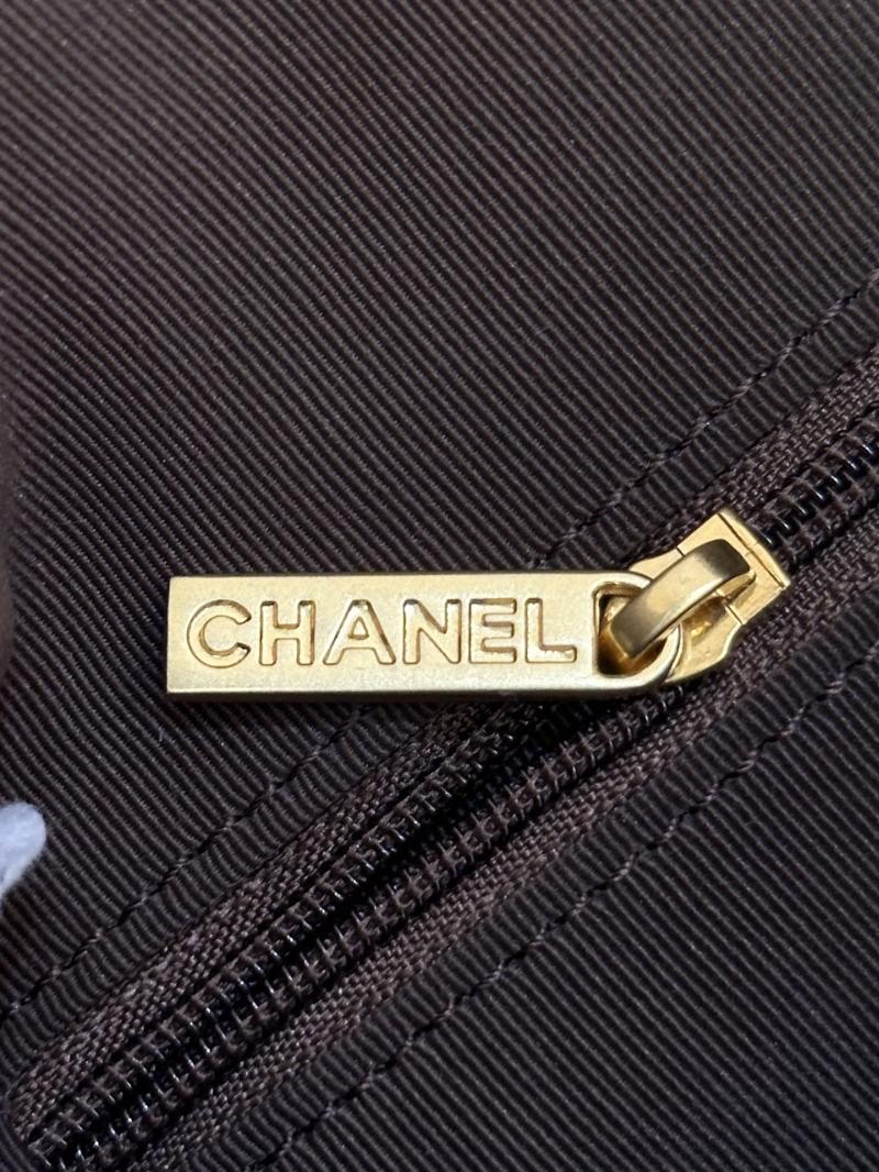 Chanel Suede Small Bowling Bag Coffee AS5792