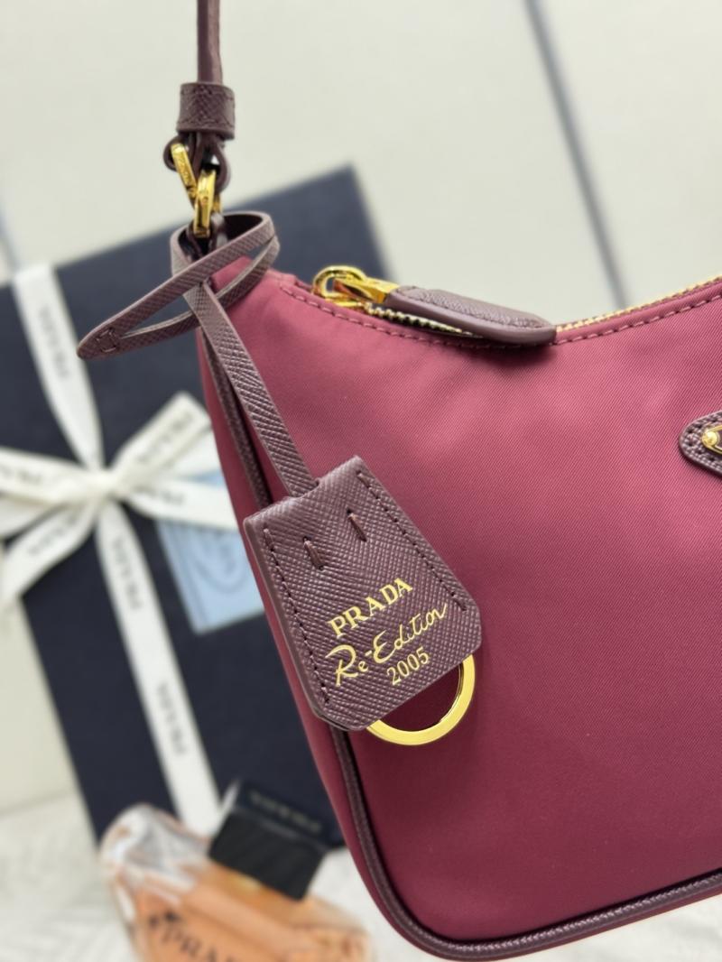 Prada Re-Edition 2005 mini bag Burgundy 1N204M