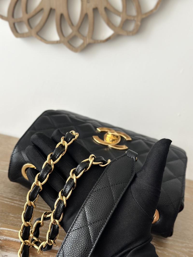 Vintage Chanel Calfskin Flap Bag Black A2218