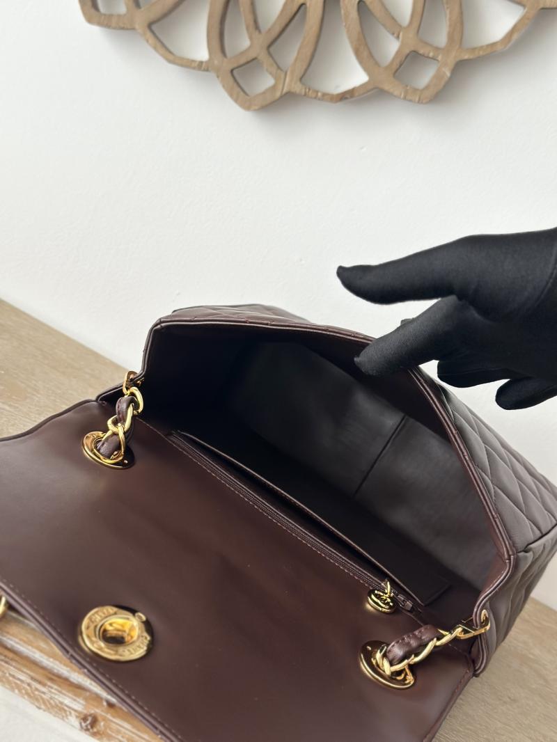 Vintage Chanel Lambskin Flap Bag Burgundy A2218