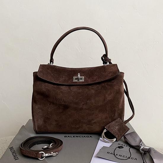 Balenciaga Rodeo Mini Handbag Dark Brown B795456