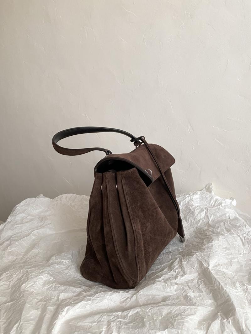 Balenciaga Rodeo Suede Medium Handbag Dark Brown B789772