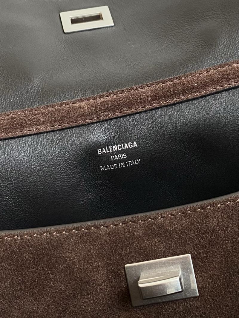 Balenciaga Rodeo Suede Medium Handbag Dark Brown B789772