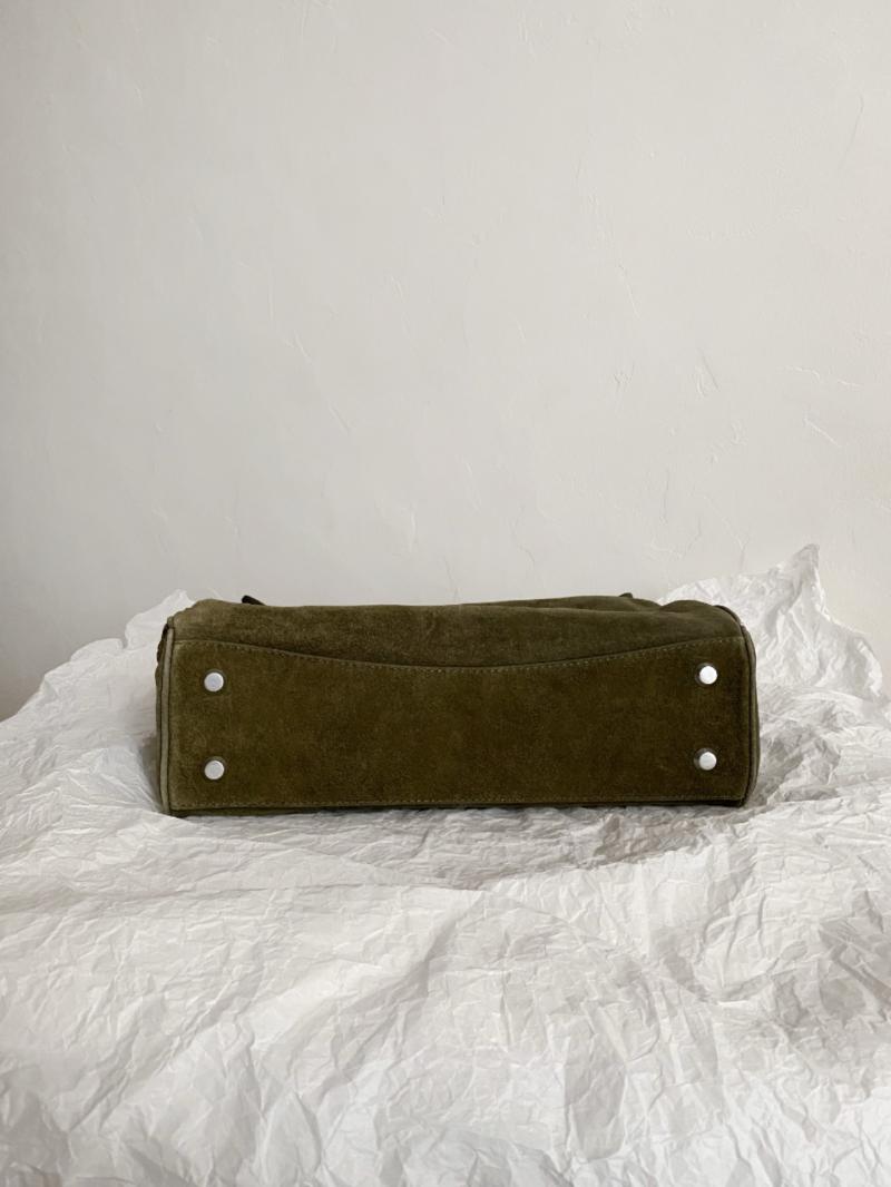 Balenciaga Rodeo Suede Medium Handbag Khaki B789772