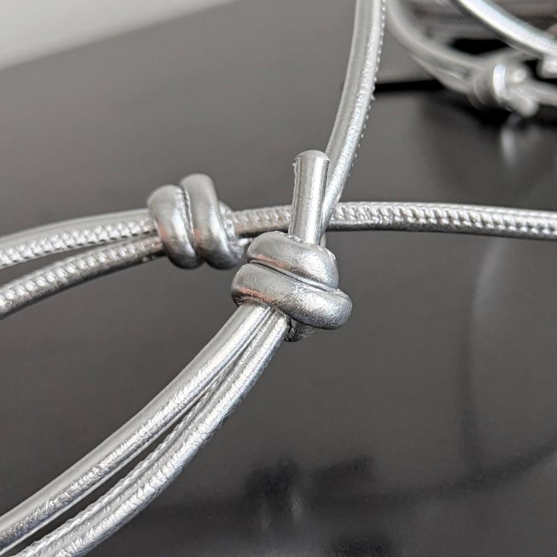 Bottega Veneta Intrecciato Concert Pouch Silver Green 794258