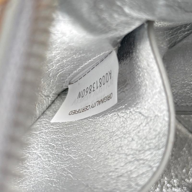 Bottega Veneta Intrecciato Concert Pouch Silver Green 794258