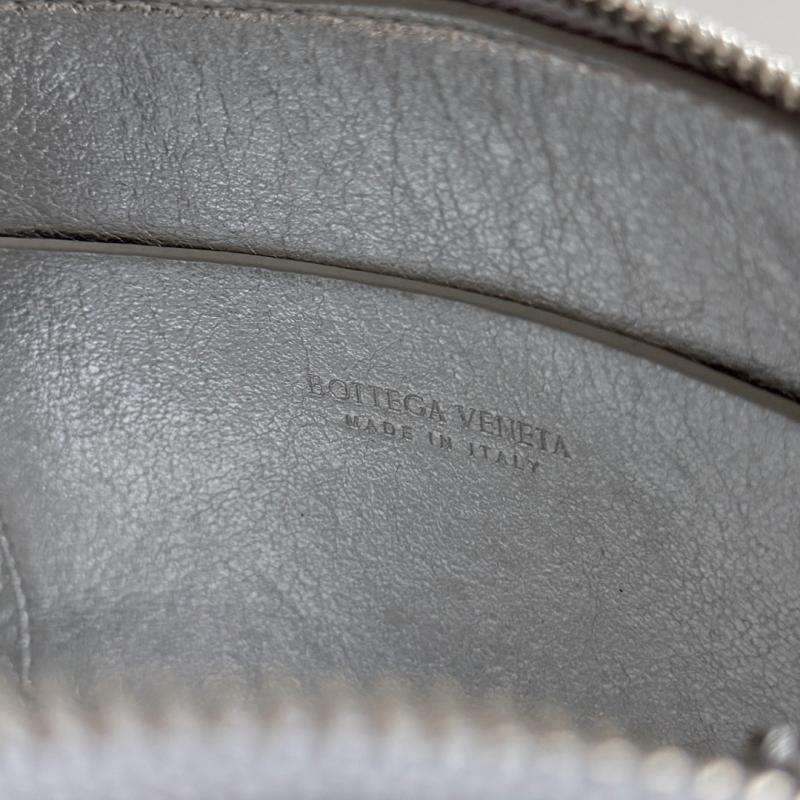 Bottega Veneta Intrecciato Concert Pouch Silver Green 794258