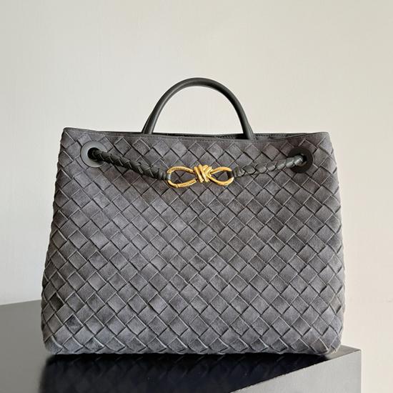 Bottega Veneta Suede Medium Andiamo Graphite B743572 Bottega Veneta Suede Medium Andiamo Graphite B743572