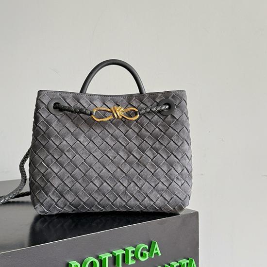 Bottega Veneta Suede Small Andiamo Graphite 743568 Bottega Veneta Suede Small Andiamo Graphite 743568