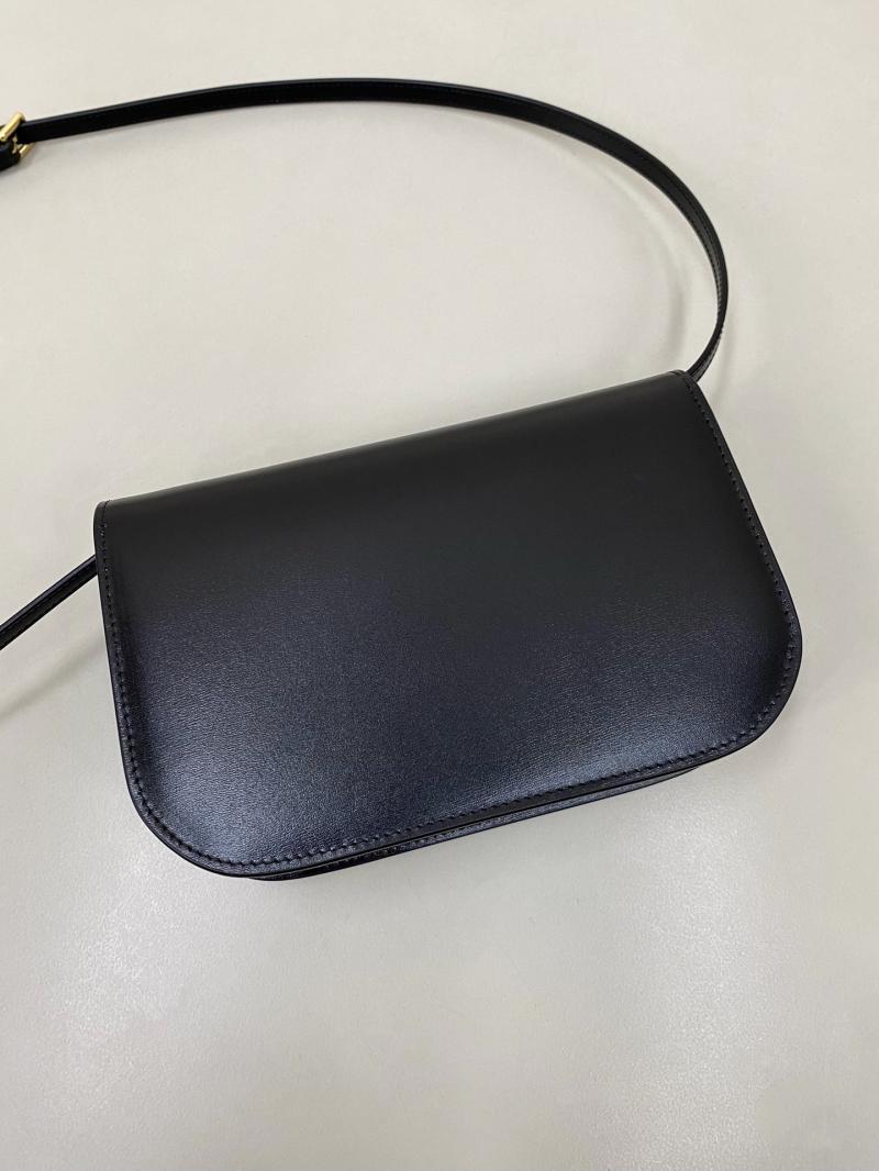 Celine Duo Wallet On Strap Black C35501