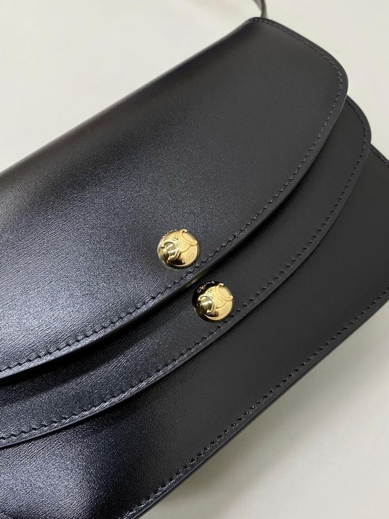 Celine Duo Wallet On Strap Black C35501