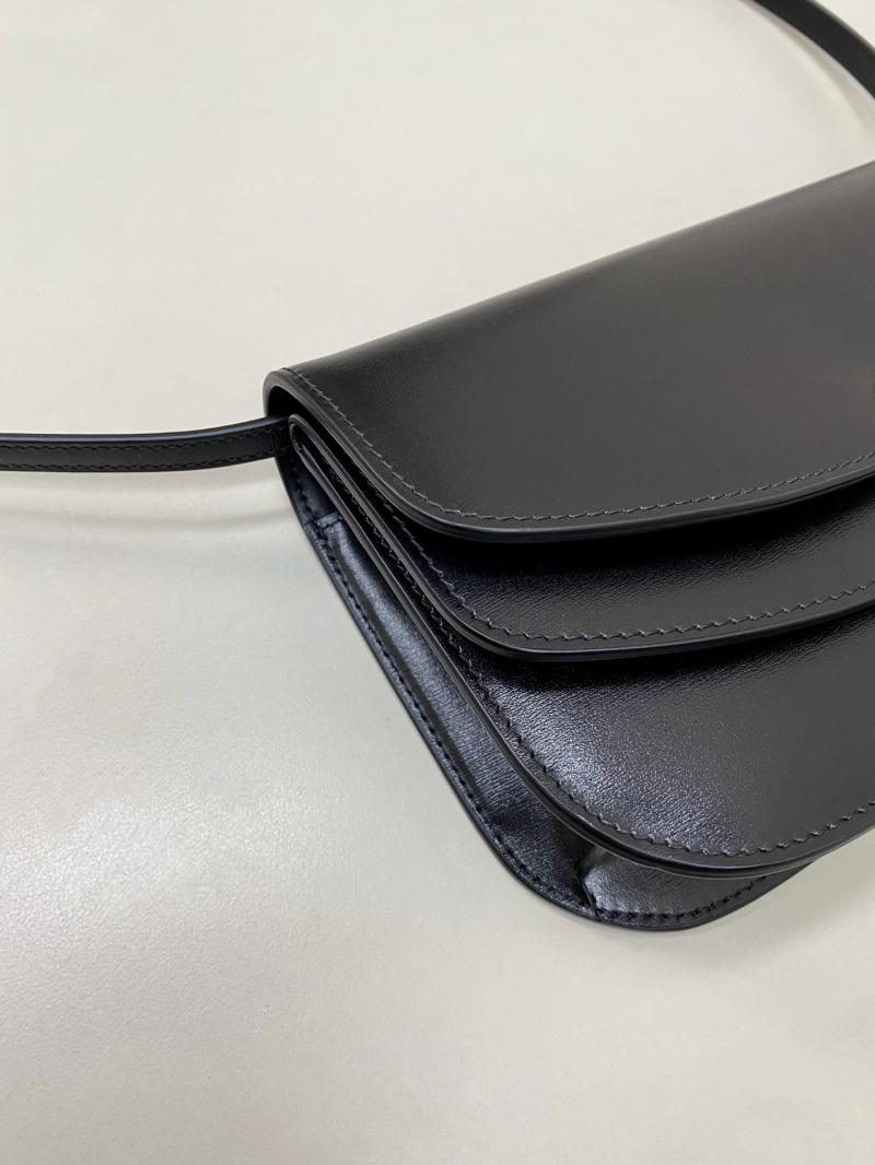 Celine Duo Wallet On Strap Black C35501