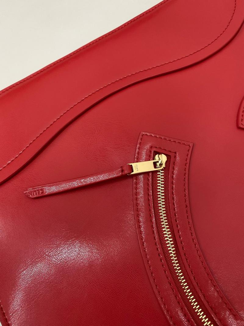 Celine Flat Cabas New Luggage Red C35501