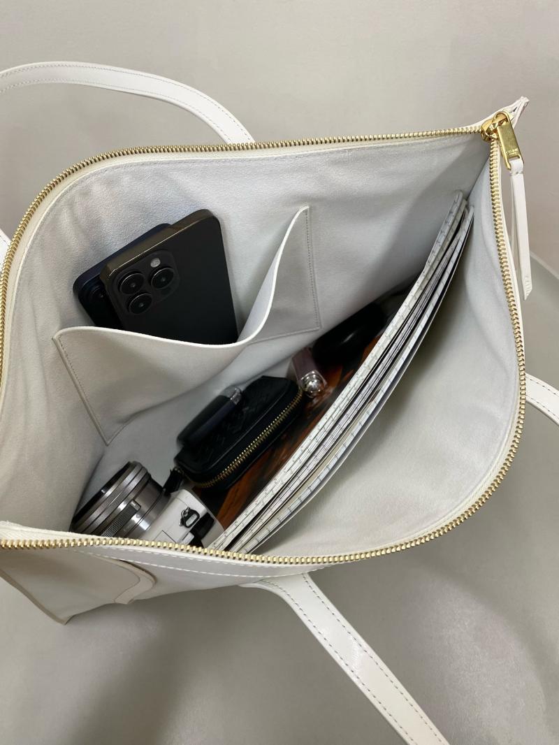 Celine Flat Cabas New Luggage White C35501