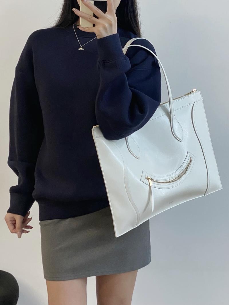 Celine Flat Cabas New Luggage White C35501