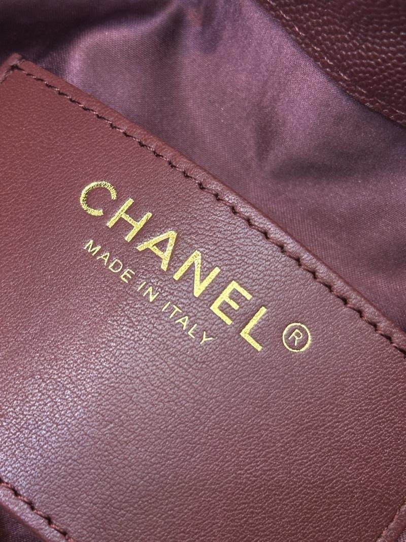 Chanel 25 Small Handbag Burgundy AS5293
