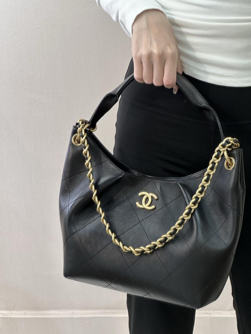 Chanel Calfskin Hobo Bag Black AS5970