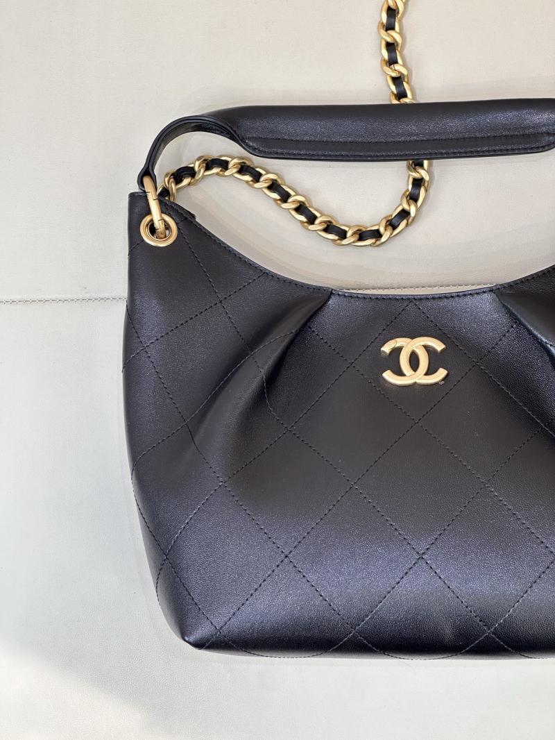 Chanel Calfskin Hobo Bag Black AS5970