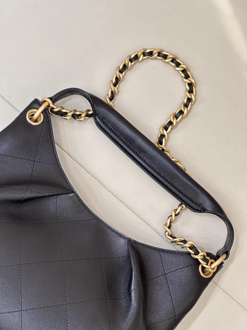Chanel Calfskin Hobo Bag Black AS5970