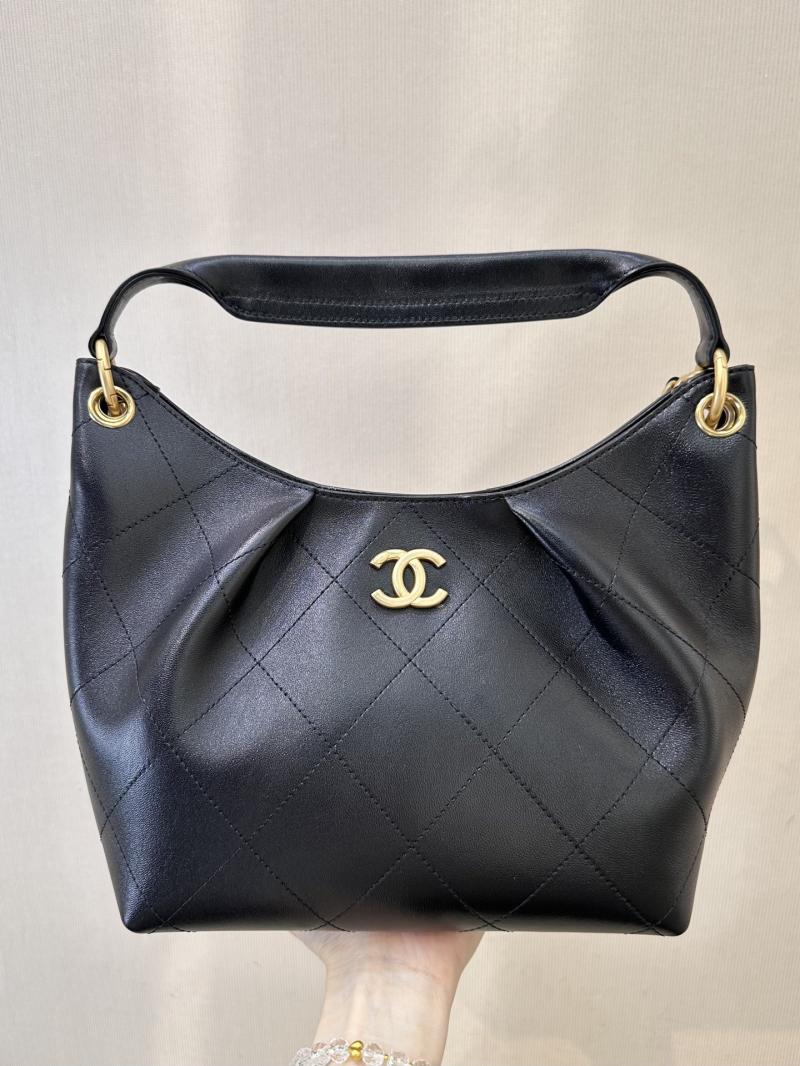 Chanel Calfskin Hobo Bag Black AS5970