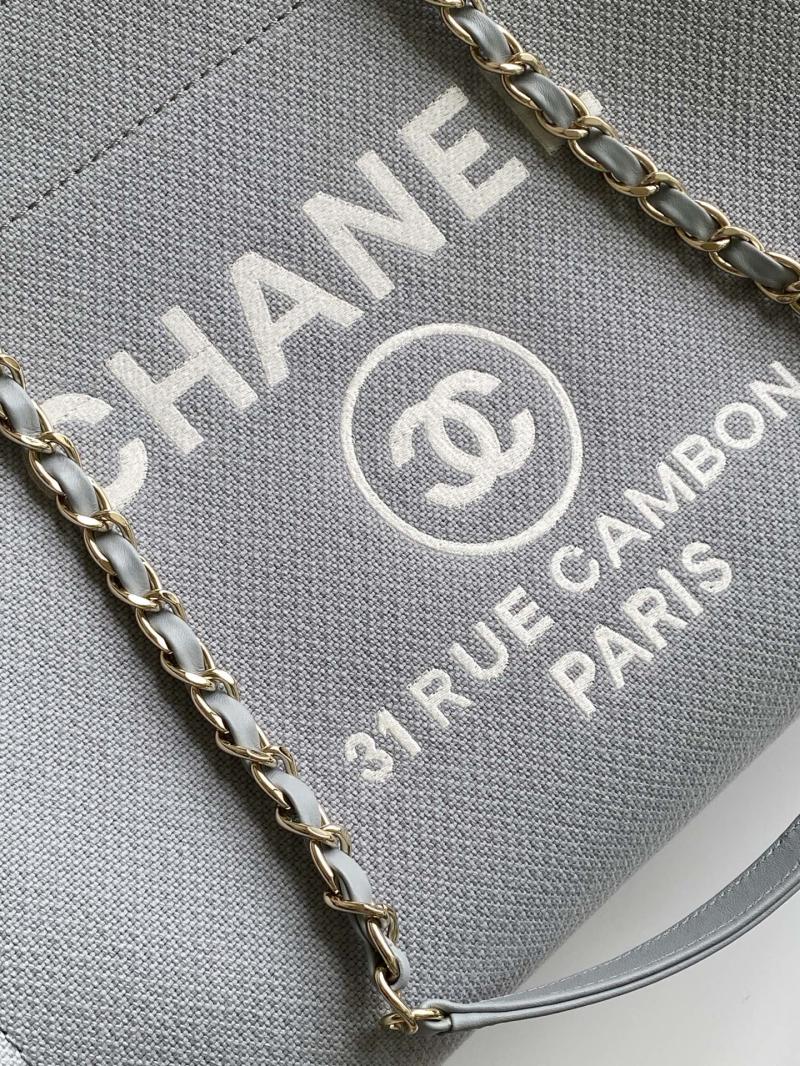 Chanel Canvas Shopping Bag Blue A66941