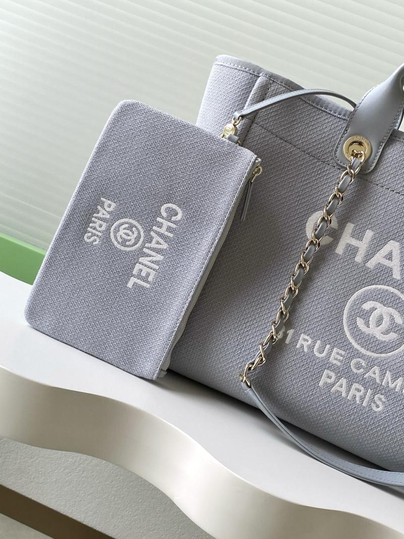 Chanel Canvas Shopping Bag Blue A66941